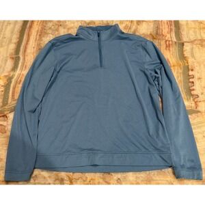 Southern Tide Mens Pullover Shirt Blue Stretch Tide To Trail T3 1/4 Zip Medium